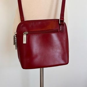 Hobo International Red Leather Crossbody Bag.
